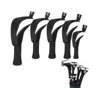 Housse de tête de club de golf - Ensemble de 5 couvre-clubs hybrides à long cou, résistants à la poussière et antidérapants, avec étiquettes d'identification numérotées | Sacs de golf hybrides Fairway