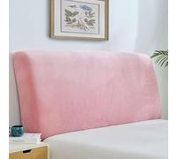 Housse De Tête De Lit 160 Cm, Velours Housses De Tête De Lit, Housse Élastique pour Lits Double, Housses De Protection Antipoussière, Utilisé sur Plupart De Lits(Pink,King(79-86in/200-220cm))