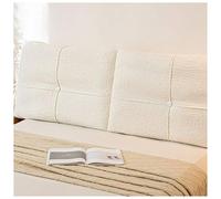 Housse De Tête De Lit avec Coussin De Remplissage ， Lit Double Simple, Tête De Lit Universelle Résistante À L'humidité, Housses De Tête De Lit Élastiques Modernes(Cream,120cm)