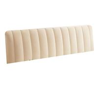 Housse de tête de lit de 140 cm en velours matelassé avec côtés extensibles - Couvre-tête de lit épais - Décoration de lit élégante - Accessoires de chambre pour la protection et le style