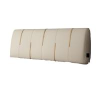 Housse de tête de lit de luxe - Oreiller en mousse épaisse pour lit king size - Coussin de soutien et de dossier en tissu technique gris kaki - 180 x 60 cm