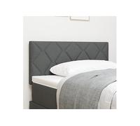 Housse de Tête de Lit Design Blocs Diamant Gris Foncé 90 cm Tissu 42007216