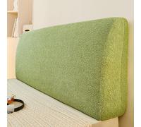 Housse de tête de lit douce et chaude en polaire effet peluche, épaisse et extensible, avec protection anti-poussière pour une chambre à coucher confortable, convient lits doubles,Green-190*60cm