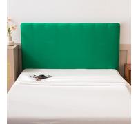 Housse De Tête De Lit élastique pour Lit Capitonné, en Bois Et Cuir, pour Lit Double Ou Simple, Rectangulaire Et Légèrement Arrondie., Verde 2, 120-140cm