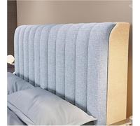 Housse De Tête De Lit en Coton Et Lin Matelassée, Protège-Headboard Épais avec Enveloppe Élastique Complète, Protection Anti-Poussière Et Anti-Rayures pour Maison Et Hôtel(Water Blue,220 * 60cm)