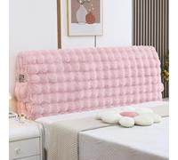 Housse de tête de lit en Coton, Protection légère, protège-tête de lit antidérapant, résistant à la décoloration et Infroissable pour la décoration intérieure.- Pink||150CM