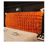 Housse De Tête De Lit En Fausse Fourrure De Lapin Confort Toutes Saisons, Protection Complète, Ajustement Universel, Amélioration De La Chambre For Les Propriétaires Et Les Locataires(Orange,220cm)