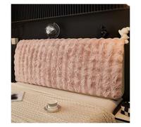 Housse De Tête De Lit En Fausse Fourrure De Lapin Confort Toutes Saisons, Protection Complète, Ajustement Universel, Amélioration De La Chambre For Les Propriétaires Et Les Locataires(rose,150cm)