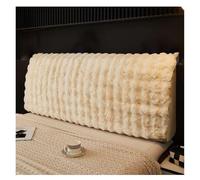 Housse De Tête De Lit en Fausse Fourrure Élégante - Rafraîchissez Votre Décor, Protection 360° pour Têtes De Lit Queen Et King, Housse Douce Et Anti-Poussière(Beige,190CM)