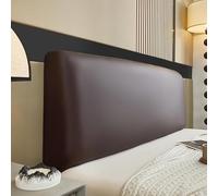 Housse de Tête de Lit en Faux Cuir Élastique - Protection et Décoration All-Inclusive pour Toutes Tailles de Lit (Simple, Double) - Couvre-Tête de Lit avec Élasticité(Coffee Color,Queen:(59.06in))