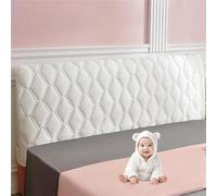 Housse De Tête De Lit en Flanelle for Lits Doubles, Queen Et King Size, Housse De Protection Matelassée Épaisse Et Anti-poussière, Idéale for La Chambre Et Le Dortoir(Beige,190cm(75"))