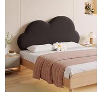 Housse de tête de lit en forme de nuage français doux, doux pour la peau, épais, anti-collision, amovible, lavable, rose, 210 x 65 cm, avec grand dossier pour un confort ultime