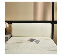 Housse De Tête De Lit en Tissu Technique Imitation Cuir, Protection Intégrale Anti-poussière Et Imperméable, Surface Facile À Nettoyer for Lits Queen, King Et Twin(White,150cm)