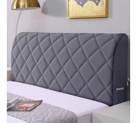Housse de tête de lit en Velours à Motif Losange Simple Moderne avec Rembourrage en Coton de Soie, Housse Extensible pour têtes de lit pour Lits Doubles Super Kingsize- Gray|| 180cm