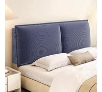 Housse de tête de lit en velours côtelé extensible - Doux et moelleux - Pour lit double, simple, king size - Coussins de lecture - Coussin rembourré avec support de dossier lavable