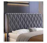 Housse De Tête De Lit en Velours Cristal pour Lit, Tissu Extensible Anti-poussière, pour Têtes De Lit King, Queen, Full Et Twin De 85 Cm De Hauteur(Dark Gray,230cm)