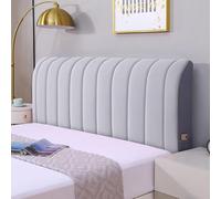 Housse de tête de lit en velours Housses de tête de lit extensible tout compris Couvre Tete De Lit Couverture De Protection Antipoussière pour Lit Cuir/Bois/Rembourré/Tissu(190x65cm,Light Gray3)