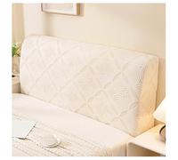 Housse De Tête De Lit En Velours Jacquard Extensible, Housse De Tête De Lit For Full Cal King Queen Size, Protection Universelle Anti-poussière À Couverture Complète(Circle Cream,Full/43-55in)