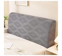 Housse De Tête De Lit En Velours Jacquard Extensible, Housse De Tête De Lit For Full Cal King Queen Size, Protection Universelle Anti-poussière À Couverture Complète(Diamond Darkgray,83-93in)