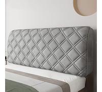 Housse de tête de lit en velours pour lit de bébé - Housse de protection rembourrée en cuir et bois - Résistante à la poussière - Extensible, lavable - Pour décoration de chambre à coucher - 140 cm