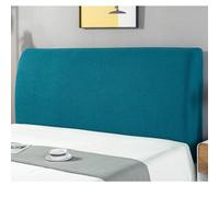 Housse de tête de lit extensible carrée en jacquard résistant à la poussière pour décoration de chambre à coucher double, Queen et King Size - Bleu pierre bleue - 120 cm