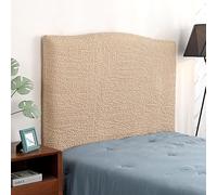 Housse de tête de lit extensible en forme d'arc Housse de Tête de Lit pour lits Queen et King Size incurvés Couvre Tete De Lit De Chambre résistante et anti-poussière Champagne 140-160 cm/55-63 ''