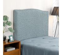 Housse de tête de lit extensible en forme d'arc Housse de Tête de Lit pour lits Queen et King Size incurvés Couvre Tete De Lit De Chambre résistante et anti-poussière Bleu-gris 170-190 cm/64-74''