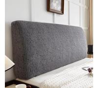Housse De Tête De Lit Extensible en Jacquard pour Lits Doubles, Queen Et King Size - Housse De Protection Anti-poussière pour Tête De Polka Dot - Dark Grey 110-130cm/43-51in