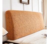 Housse De Tête De Lit Extensible en Jacquard pour Lits Doubles, Queen Et King Size - Housse De Protection Anti-poussière pour Tête De Polka Dot - Orange 110-130cm/43-51in