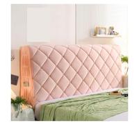 Housse De Tête De Lit Extensible En Velours Avec Rembourrage Matelassé, Universelle, Idéale For Le Salon Ou La Chambre À Coucher, Protège Vos Meubles Et Offre Un Confort Rafraîchissant.(Light pink,180