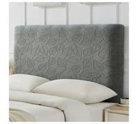 Housse De Tête De Lit Extensible, Housse De Tête De Lit En Jacquard À Feuilles For Full Cal King Queen Size, Protection Anti-poussière For Décoration De Chambre À Coucher(Dark gray,Cal King/67-75in)