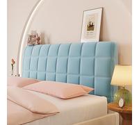 Housse de tête de lit extensible tout compris - Anti-poussière - Lavable - Beige - Convient à une variété de têtes de lit de 120 cm