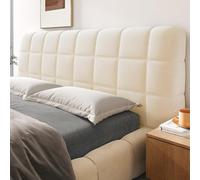 Housse de tête de lit Isolante et Extensible, Protection intégrale Contre la poussière, Protection des Meubles, économie d'énergie, idéale pour la Chambre à Coucher en Hiver.-White||180CM