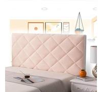 Housse de tête de lit lavable élastique de couleur unie - Housse de coussin rembourrée douce pour canapé et lit - Rose - 190 cm