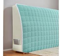 Housse de tête de lit matelassée à grille avec poche latérale en tissu extensible - Protection intégrale - Pour chambre à coucher, hôtel, chambre d'amis, décoration d'intérieur