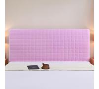 Housse de tête de lit matelassée à grille avec poche latérale en tissu extensible - Protection intégrale - Pour chambre à coucher, hôtel, chambre d'amis, décoration d'intérieur