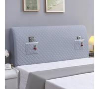 Housse de tête de lit matelassée à Motif Losanges, Housse de Protection antitaches, revêtement rembourré pour redonner Vie aux Anciennes têtes de lit-Grey||200CM