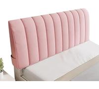 Housse de tête de lit matelassée épaisse, Coloris uni, 150/180 cm, Grise, Extensible, Lavable, Amovible, for Chambre à Coucher(Pink,220cm)