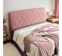 Housse de tête de lit moderne en velours doux extensible, lavable et résistant à la poussière, rembourrage épais pour lit simple/double/king size - Blanc cassé 190 cm