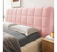 Housse de tête de lit, Protection Douce pour tête de lit, Lavable en Machine et Chaude en Hiver, Ajustement Parfait pour Dissimuler Les Imperfections- Pink|| Length 150CM