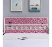 Housse de tête de lit, Protection Durable pour tête de lit, Respirante et Lavable en Machine, Infroissable, idéale pour la décoration de la Chambre-Pink||150cm
