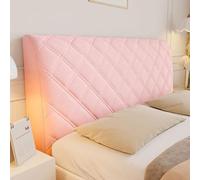 Housse de tête de lit rembourrée, anti-poussière Couvre tête de lit, velours cristal Couverture de tête de lit pour simple, double, king size bois/cuir/fer Dossier de lit, Lavable(150x70cm,Pink2)
