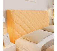 Housse de tête de lit rembourrée, anti-poussière Couvre tête de lit, velours cristal Couverture de tête de lit pour simple, double, king size bois/cuir/fer Dossier de lit, Lavable(180x70cm,Camel)