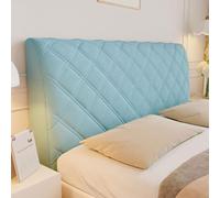 Housse de tête de lit rembourrée, anti-poussière Couvre tête de lit, velours cristal Couverture de tête de lit pour simple, double, king size bois/cuir/fer Dossier de lit, Lavable(210x70cm,Blue-gray)