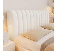 Housse de tête de lit rembourrée, anti-poussière Couvre tête de lit, velours cristal Couverture de tête de lit pour simple, double, king size bois/cuir/fer Dossier de lit, Lavable(120x70cm,Beige1)