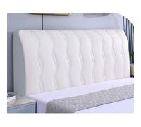 Housse de tête de lit rembourrée, Protection des Meubles Contre Les Rayures et Les Taches, Protection intégrale de la tête de lit, Facile à Nettoyer- White||180CM