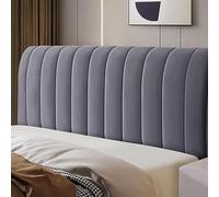 Housse de tête de lit, Velours rembourré, Anti-poussière, Extensible, Couleur Unie, matelassée, for Lits Jumeaux, Queen Size, Full, King Size, californiens(Dark Grey,180x60cm)