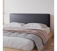 Housse de tête en faux cuir souple extensible pour lit super king/double/simple - protection arrière universelle - noir - taille 140-170 cm
