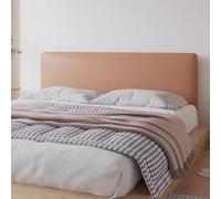 Housse de tête en faux cuir souple extensible pour lits super rois/double/simples - Couleur kaki solide, convient aux tailles de lit 110-140 cm - Décor élégant et durable