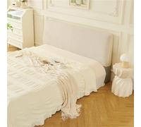 Housse De Tête Lit en Lin Élégante - Protectrice Tissu Doux Et Lavable, Extensible 140-180cm pour Protéger Ou Rénover Votre(White,190cm/74.8in)